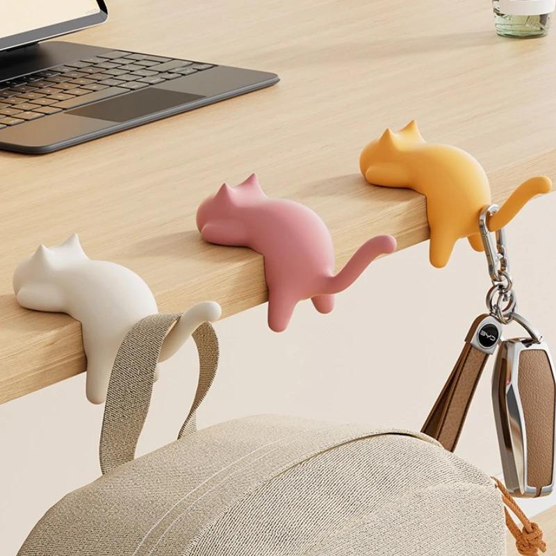 Desk Setup Design - Lovely Cat Design Table Edge Hook