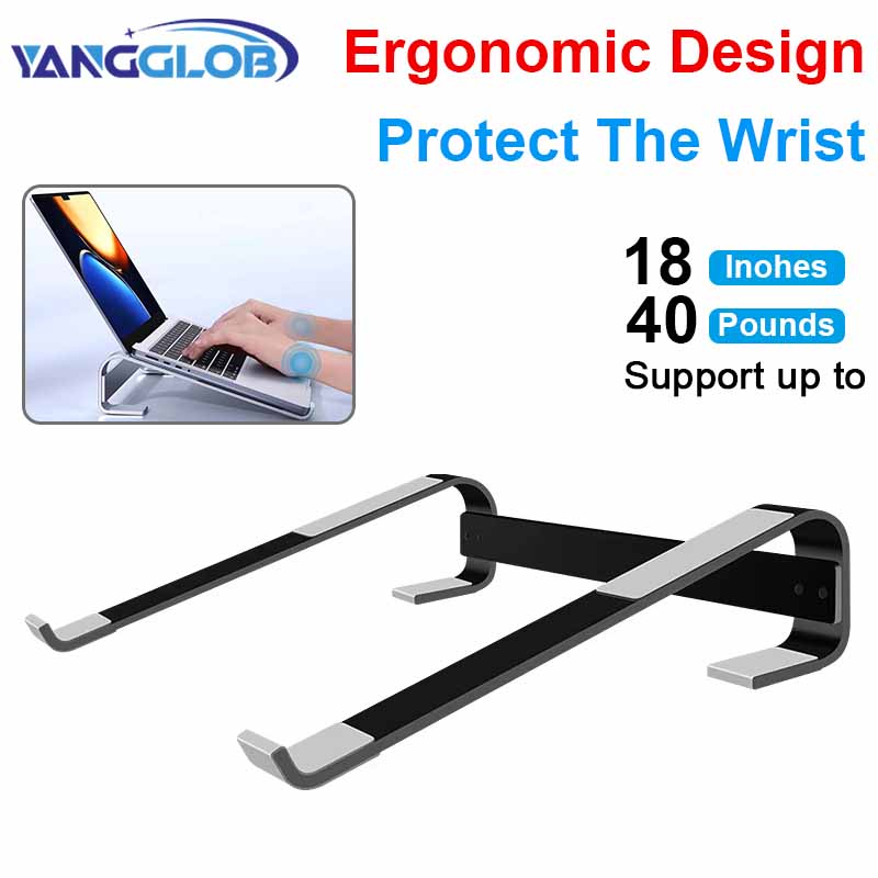 Desk Setup Macbook - Aluminum Laptop Cooling Stand Riser for