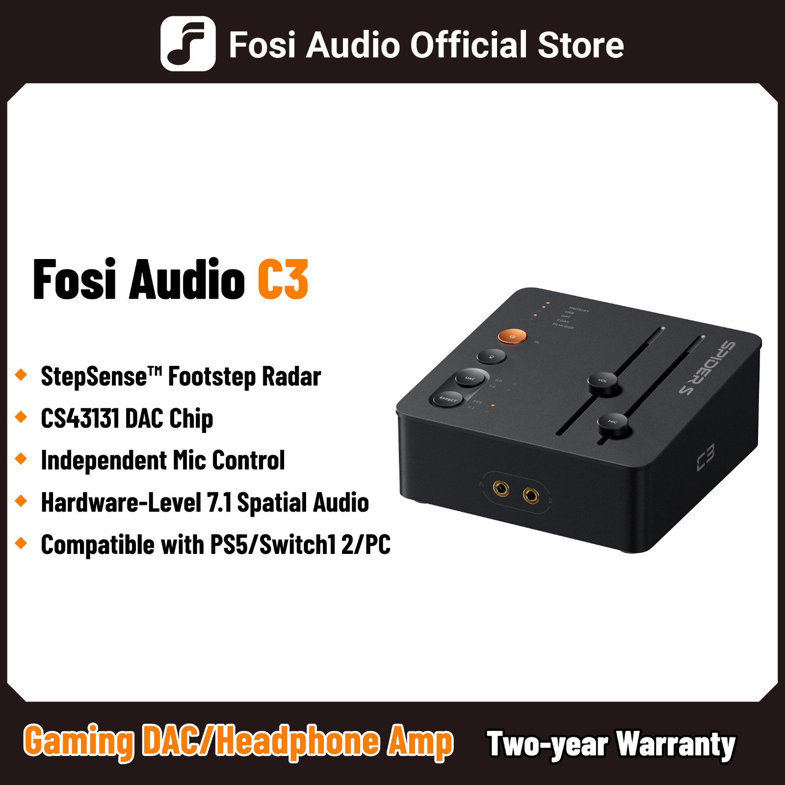 Desk Hifi Setup - Fosi Audio C3 Gaming DAC Headphone