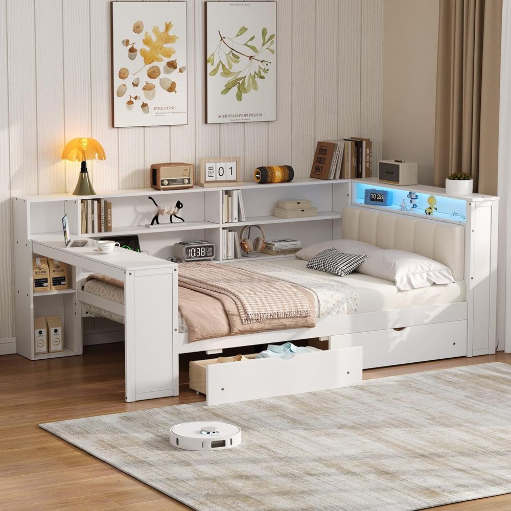 Led Desk Light Usb - Full-Size Daybed with Storage, Desk, LED