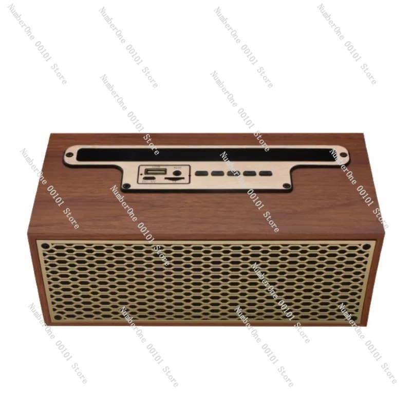 Desk Setup Design - Retro Wooden Bluetooth Speaker with High-Volume
