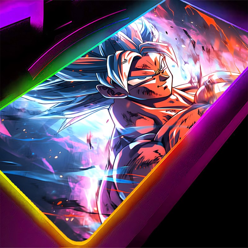Desk Setup Carpet - RGB Mouse pad Dragon Ball Trunks