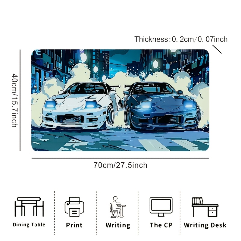 Two White Sports Cars Large Mo - Desk Setup Two Laptops のレビューと価格
