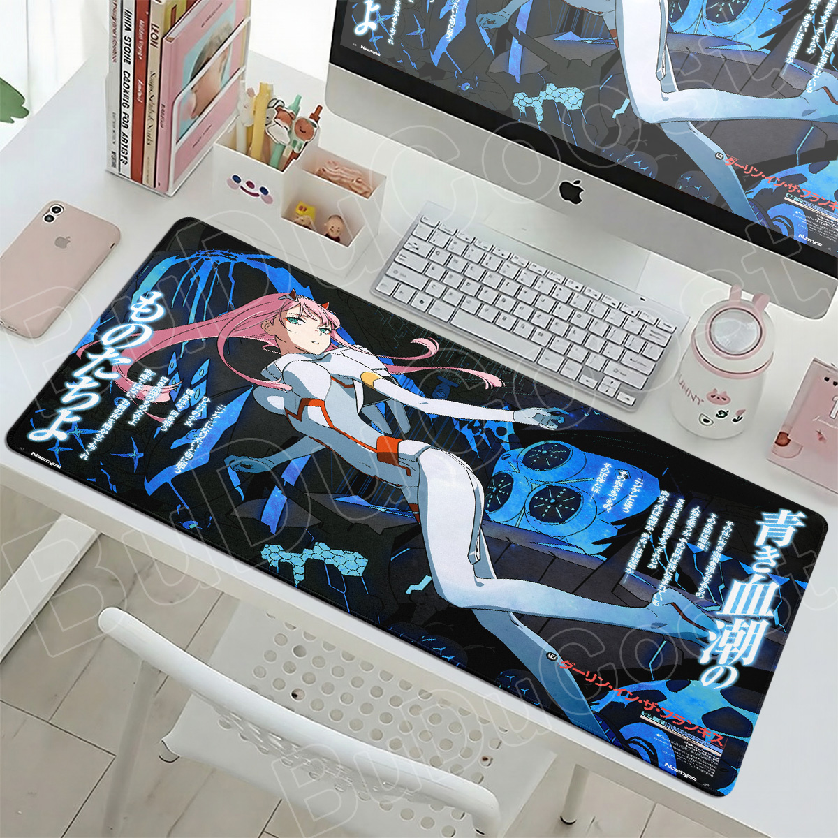 Kawaii Zero Two Pc Gamer Mouse - Desk Setup Two Laptops のレビューと価格