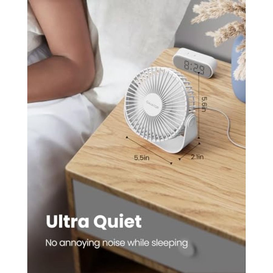 USB Desk Fan, 3 Speeds Strong  - Fan Desk Small Usb のレビューと価格