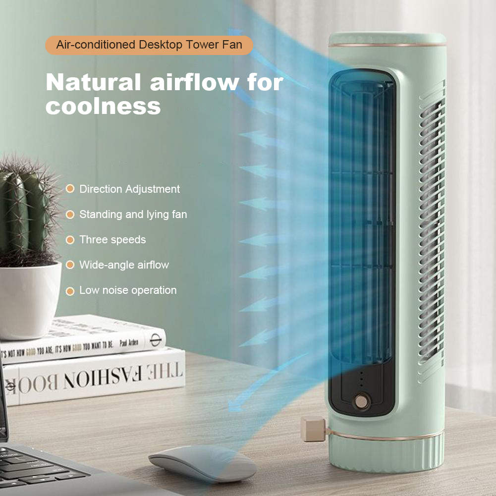 Household Desktop Tower Fan Po - Desk Setup Room のレビューと価格