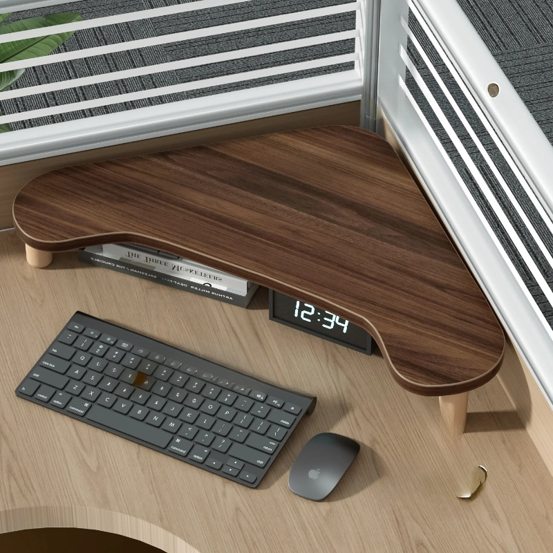 Corner Computer Stand, Triangl - Monitor Riser Wood のレビューと価格