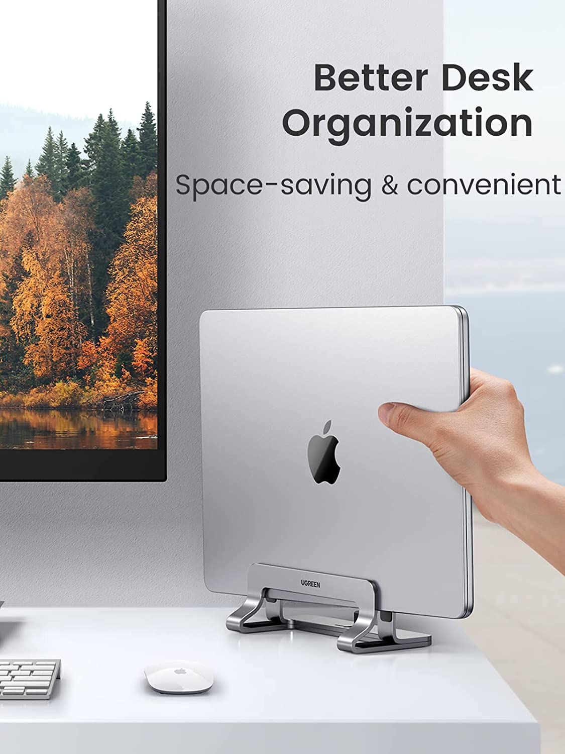 UGREEN Vertical Laptop Stand H - Desk Setup Macbook のレビューと価格