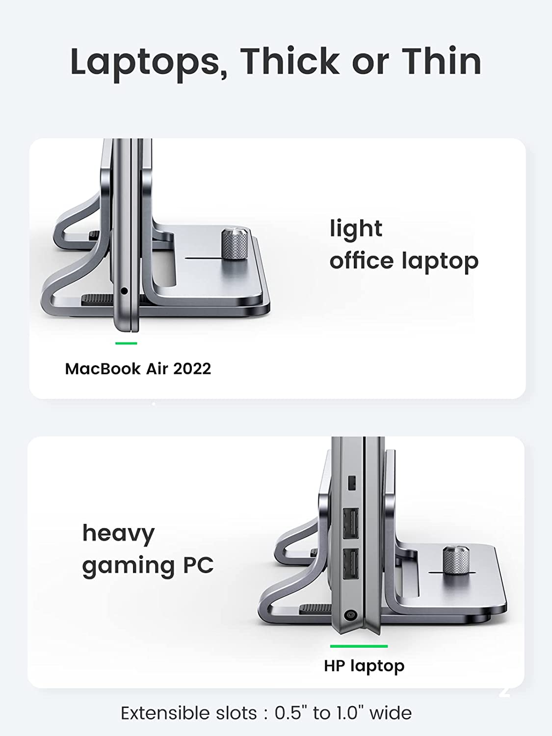 UGREEN Vertical Laptop Stand H - Desk Setup Macbook のレビューと価格