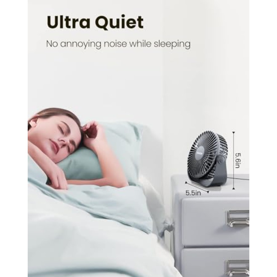 USB Desk Fan, 3 Speeds Strong  - Fan Desk Small Usb のレビューと価格
