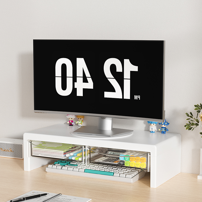 2-Tier Monitor Stand, Plastic  - Desk Setup Riser のレビューと価格