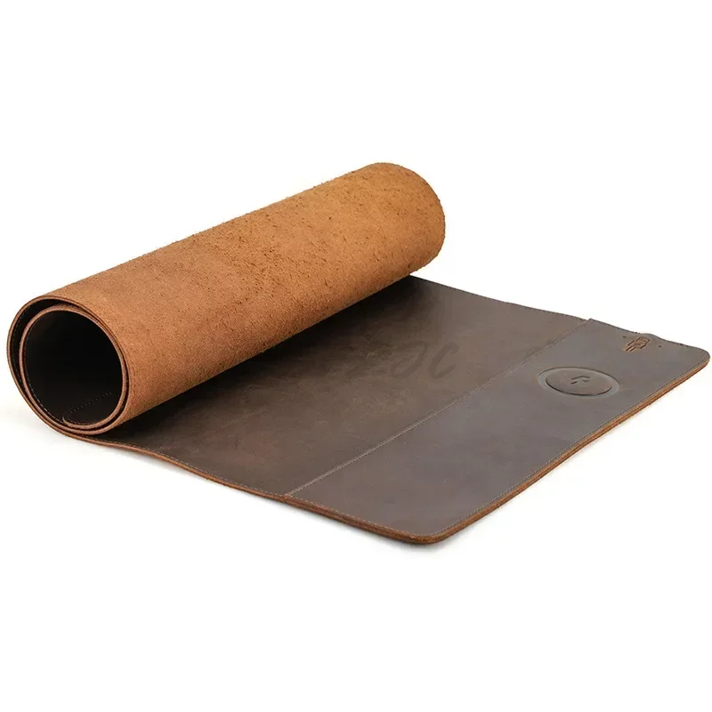 Vintage Cowhide Mouse Pad with - Desk Setup Carpet のレビューと価格