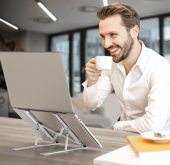 Adjustable Laptop Stand, Folda - Desk Setup Macbook のレビューと価格