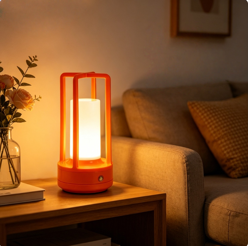 Modern Orange Cage Table Lamp  - Led Desk Light Usb のレビューと価格