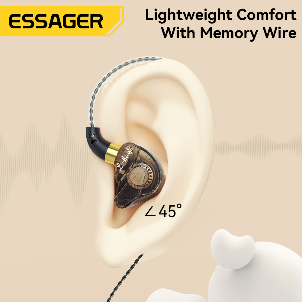 Essager 3.5mm In Ear Wired Hea - Desk Hifi Setup のレビューと価格