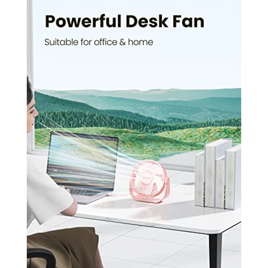 USB Desk Fan, 3 Speeds Strong  - Fan Desk Small Usb のレビューと価格