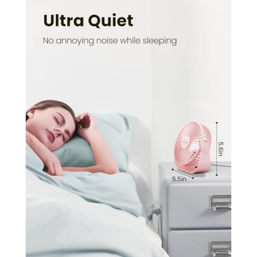 USB Desk Fan, 3 Speeds Strong  - Fan Desk Small Usb のレビューと価格