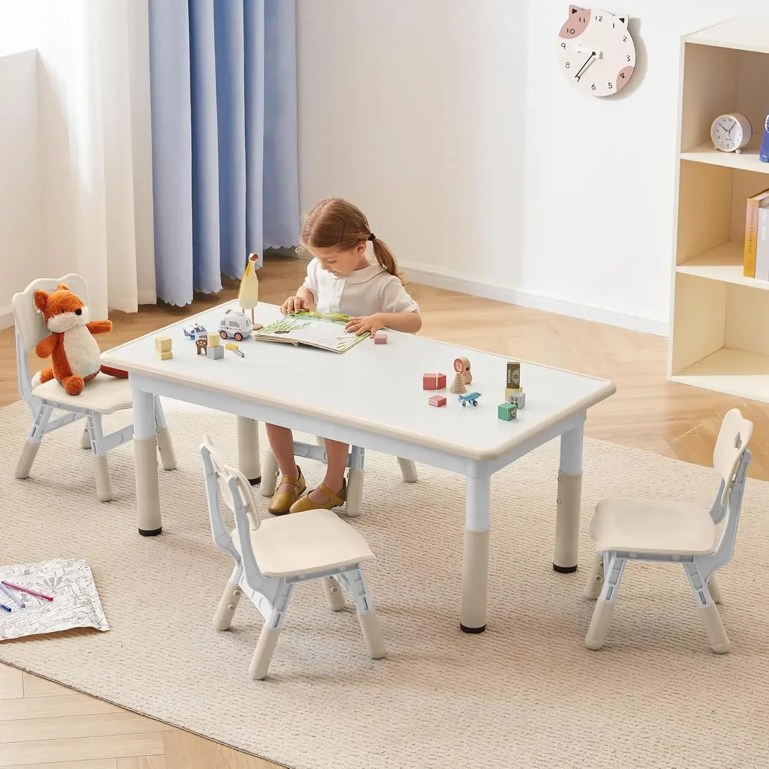 Kids Study Table and Chairs Se - Desk Setup Study のレビューと価格