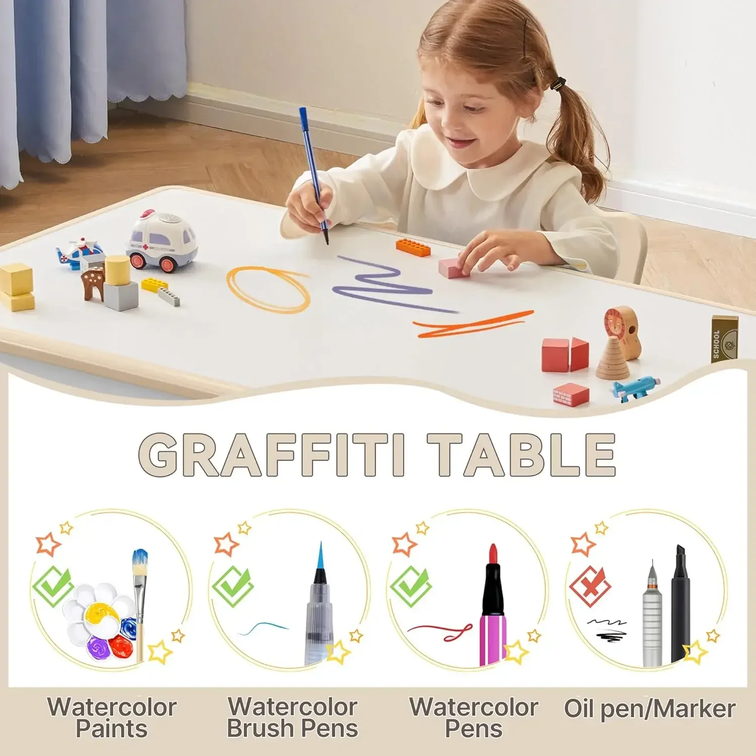 Kids Study Table and Chairs Se - Desk Setup Study のレビューと価格