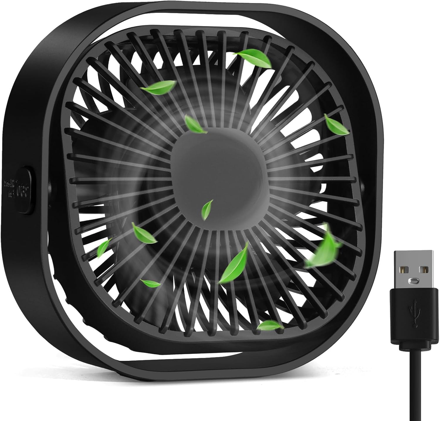 RJVW 4 Inch Small USB Desk Fan - Fan Desk Small Usb のレビューと価格