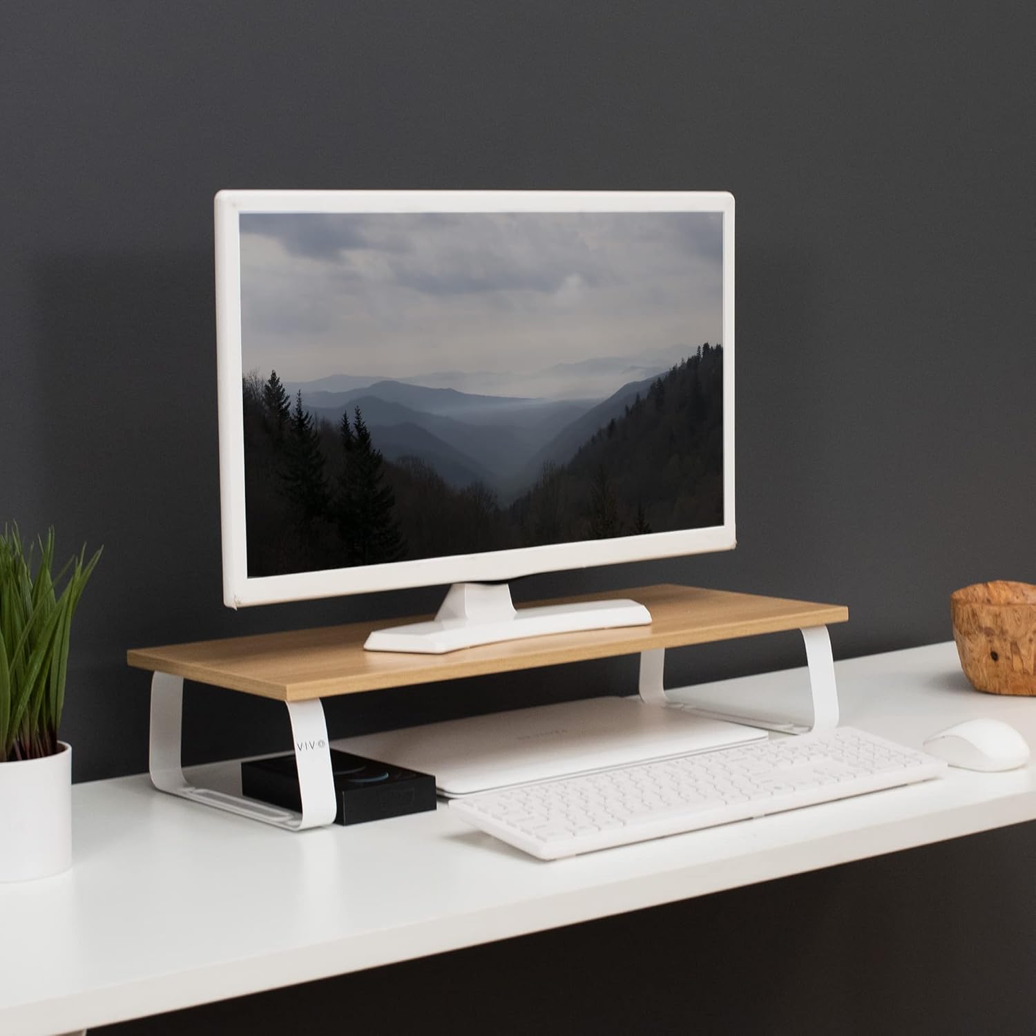 24 inch Monitor Stand, Wood an - Monitor Riser Wood のレビューと価格