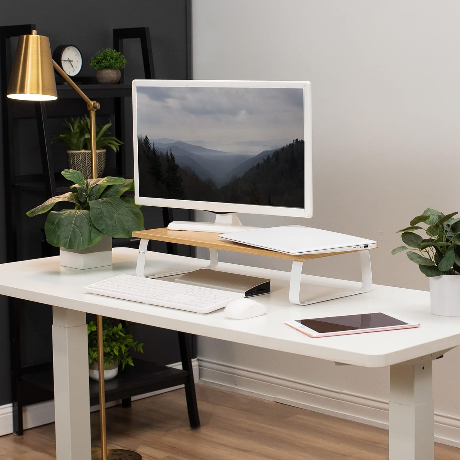 24 inch Monitor Stand, Wood an - Monitor Riser Wood のレビューと価格