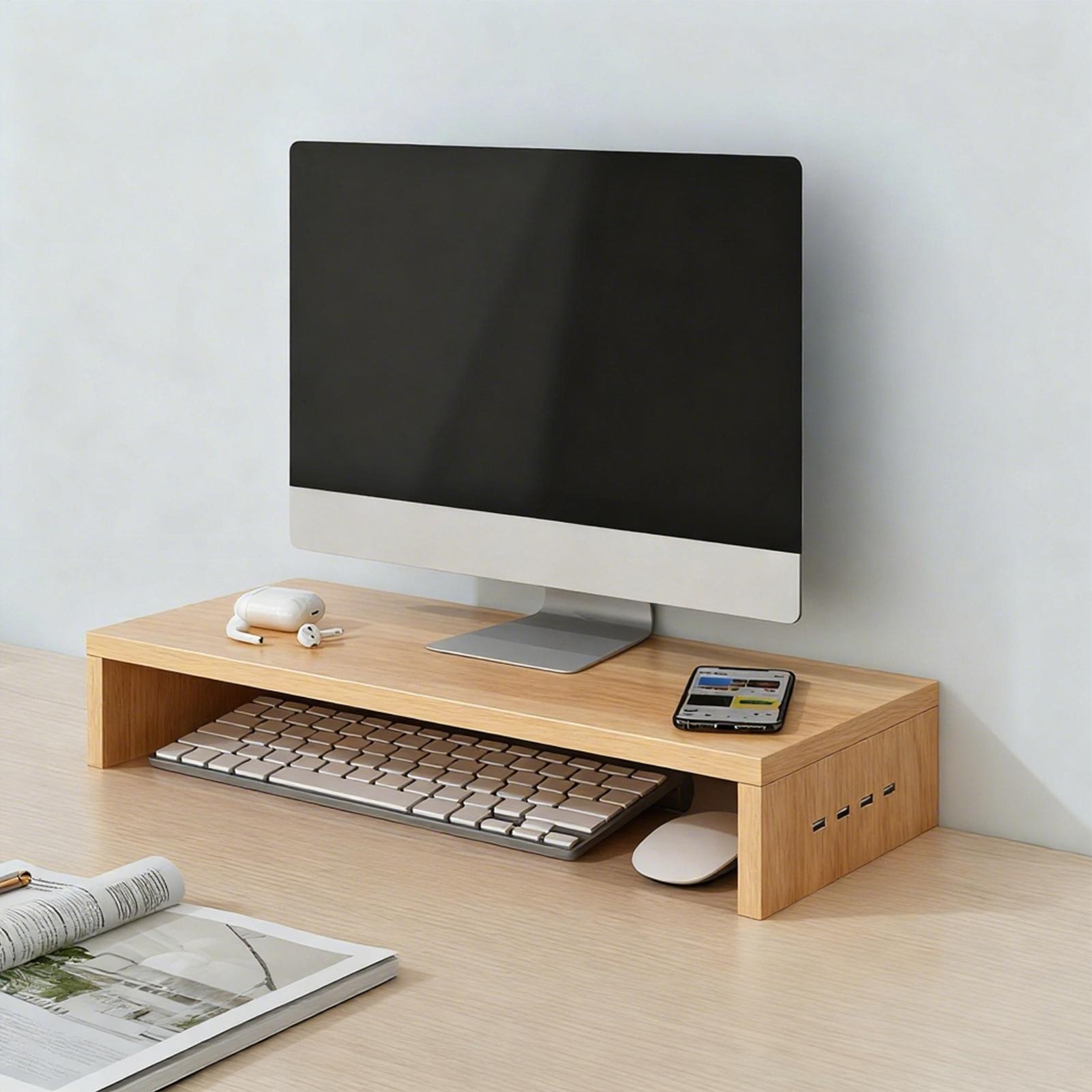 Monitor Stand Riser Ventilatio - Monitor Riser Wood のレビューと価格