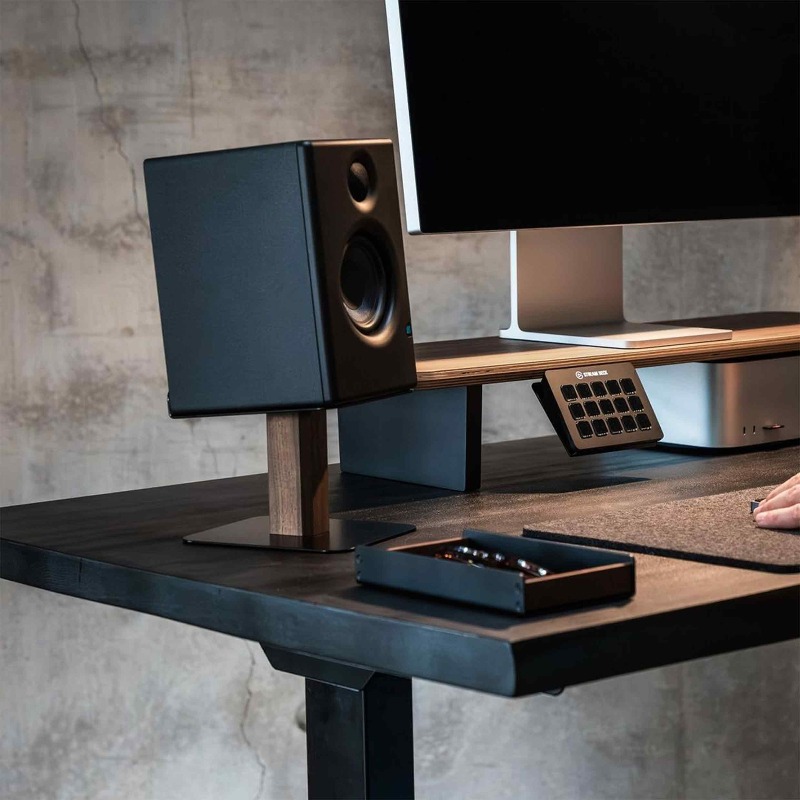 Black Walnut Speaker Stand Des - Monitor Riser Wood のレビューと価格