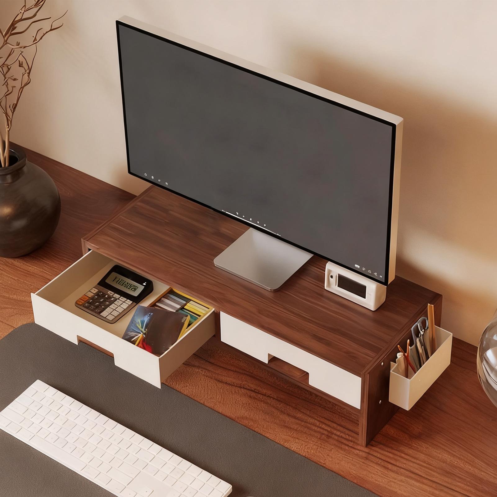 Desk Monitor Stand Riser Doubl - Desk Setup Riser のレビューと価格