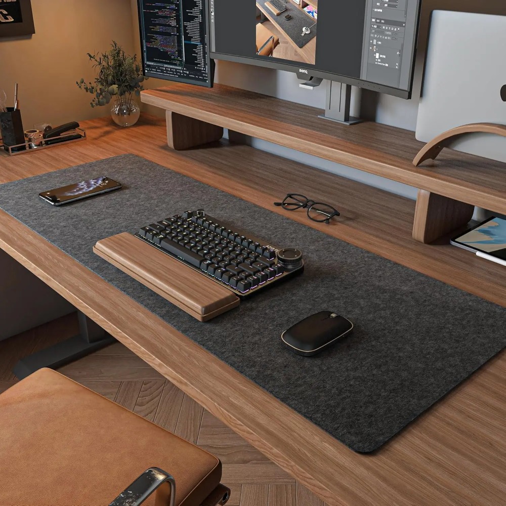 Felt Desk Mat Computer Mat for - Desk Setup Carpet のレビューと価格