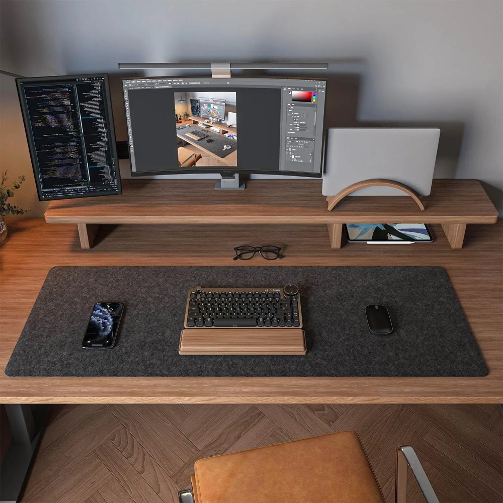 Felt Desk Mat Computer Mat for - Desk Setup Carpet のレビューと価格