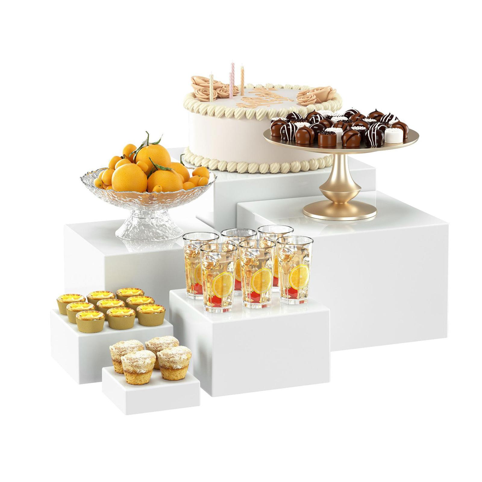 6x Acrylic Buffet Riser Desser - Desk Setup Riser のレビューと価格