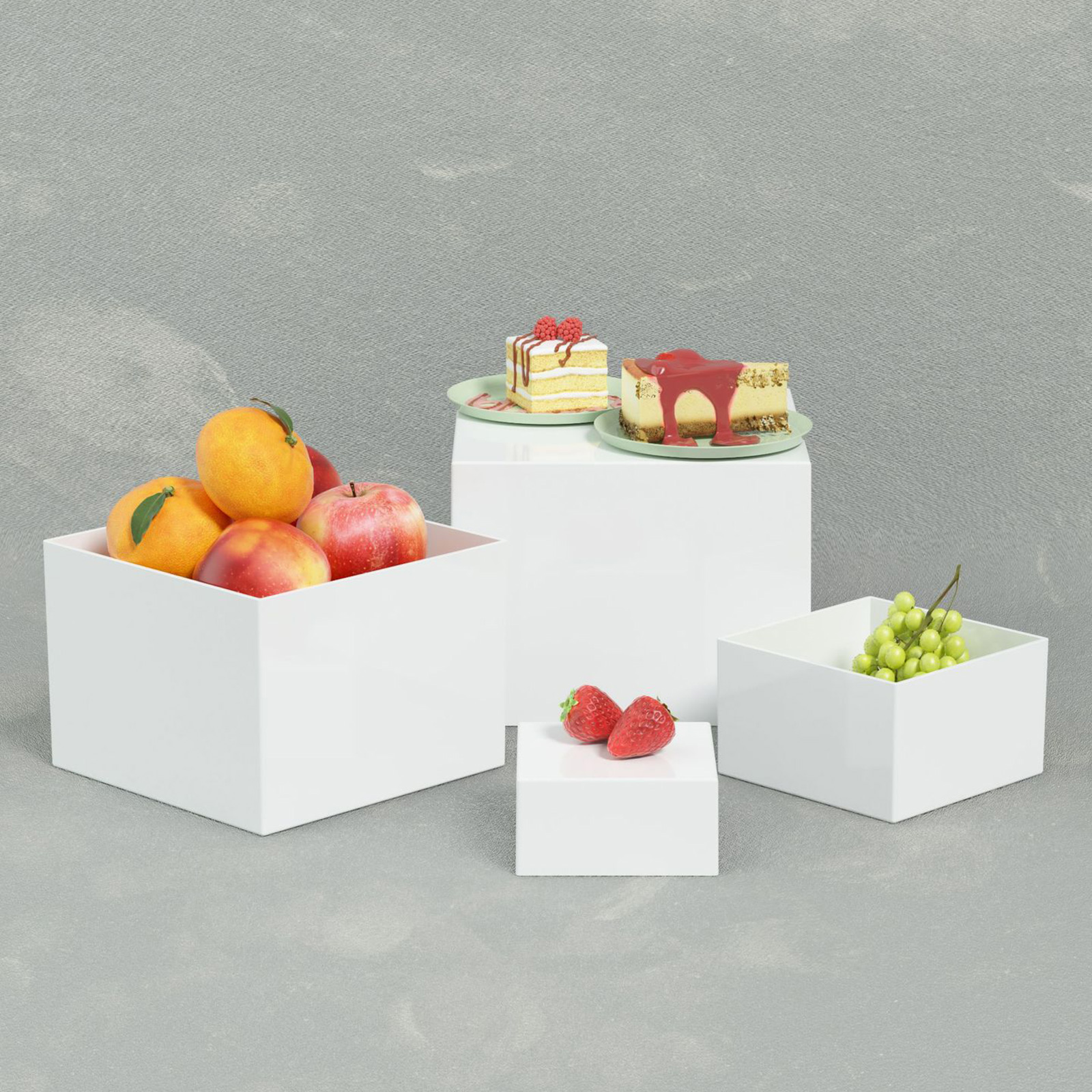 6x Acrylic Buffet Riser Desser - Desk Setup Riser のレビューと価格