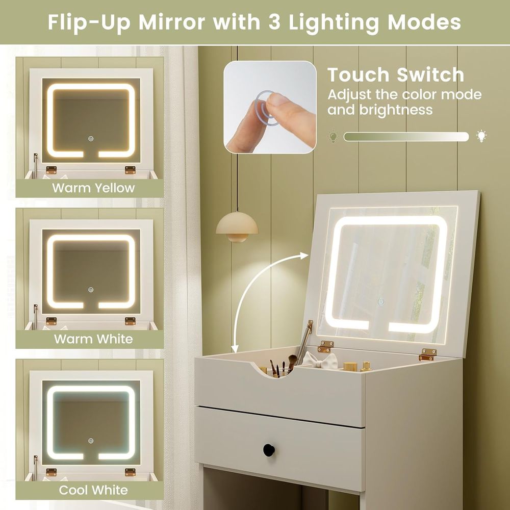 Small Vanity Desk Set, Makeup  - Desk Setup In Small Bedroom のレビューと価格