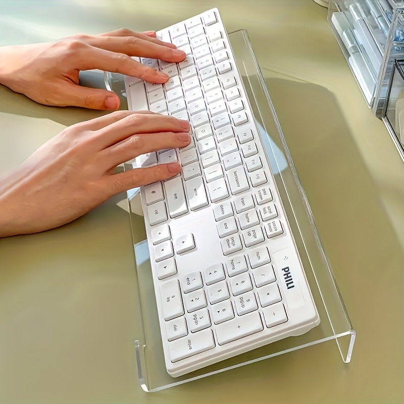 Acrylic keyboard stand, transp - Desk Setup Design のレビューと価格