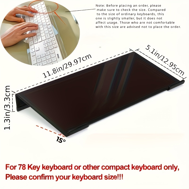 Acrylic keyboard stand, transp - Desk Setup Design のレビューと価格