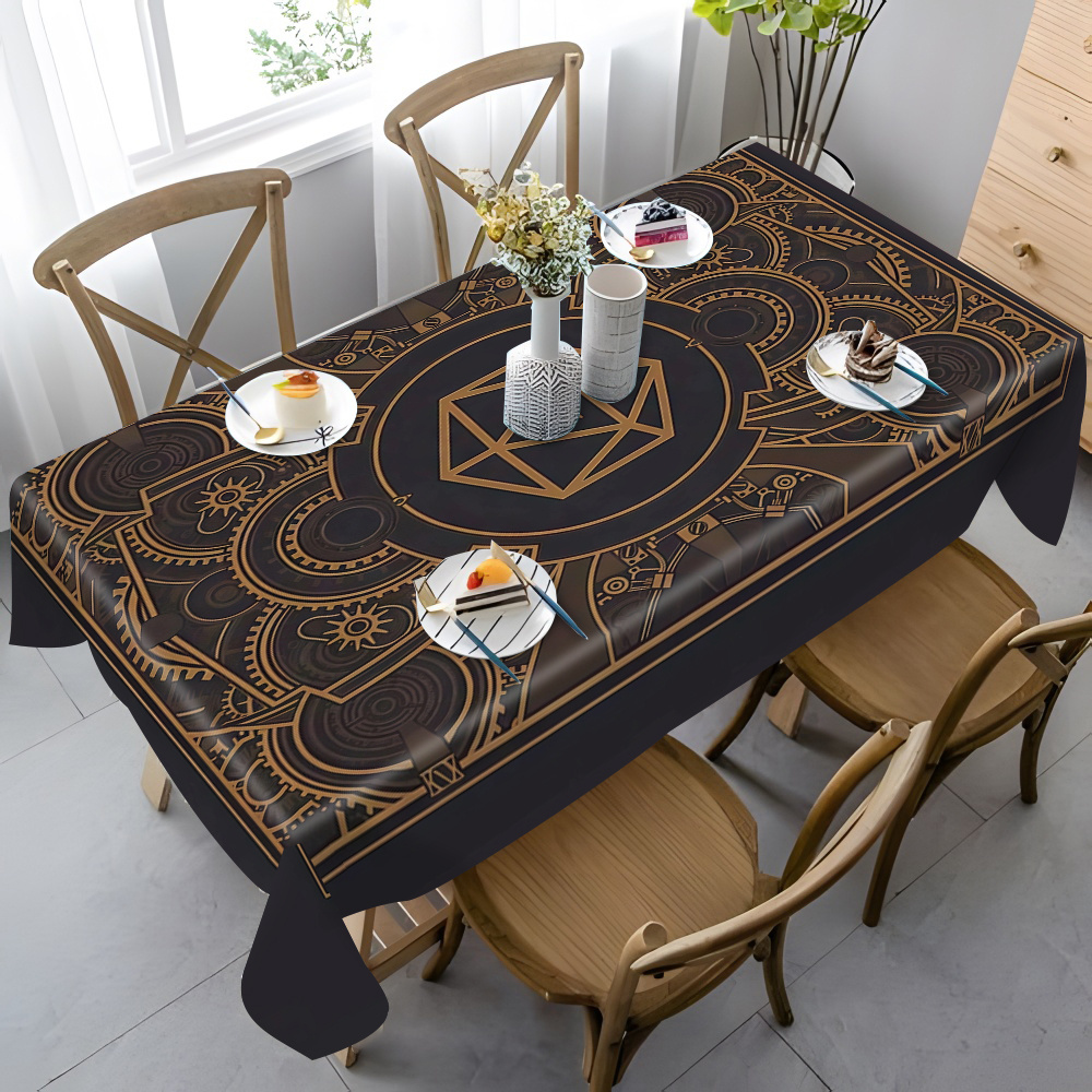Steampunk Black Golden Gear Pa - Desk Setup Room のレビューと価格
