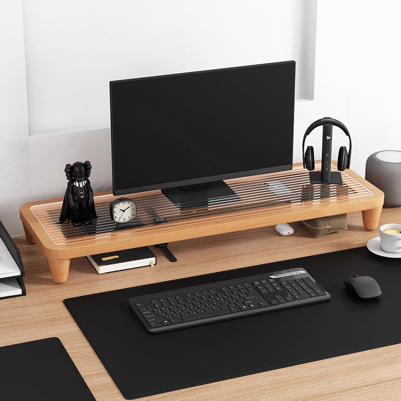 Desk Riser Monitor Stand with  - Monitor Riser Wood のレビューと価格