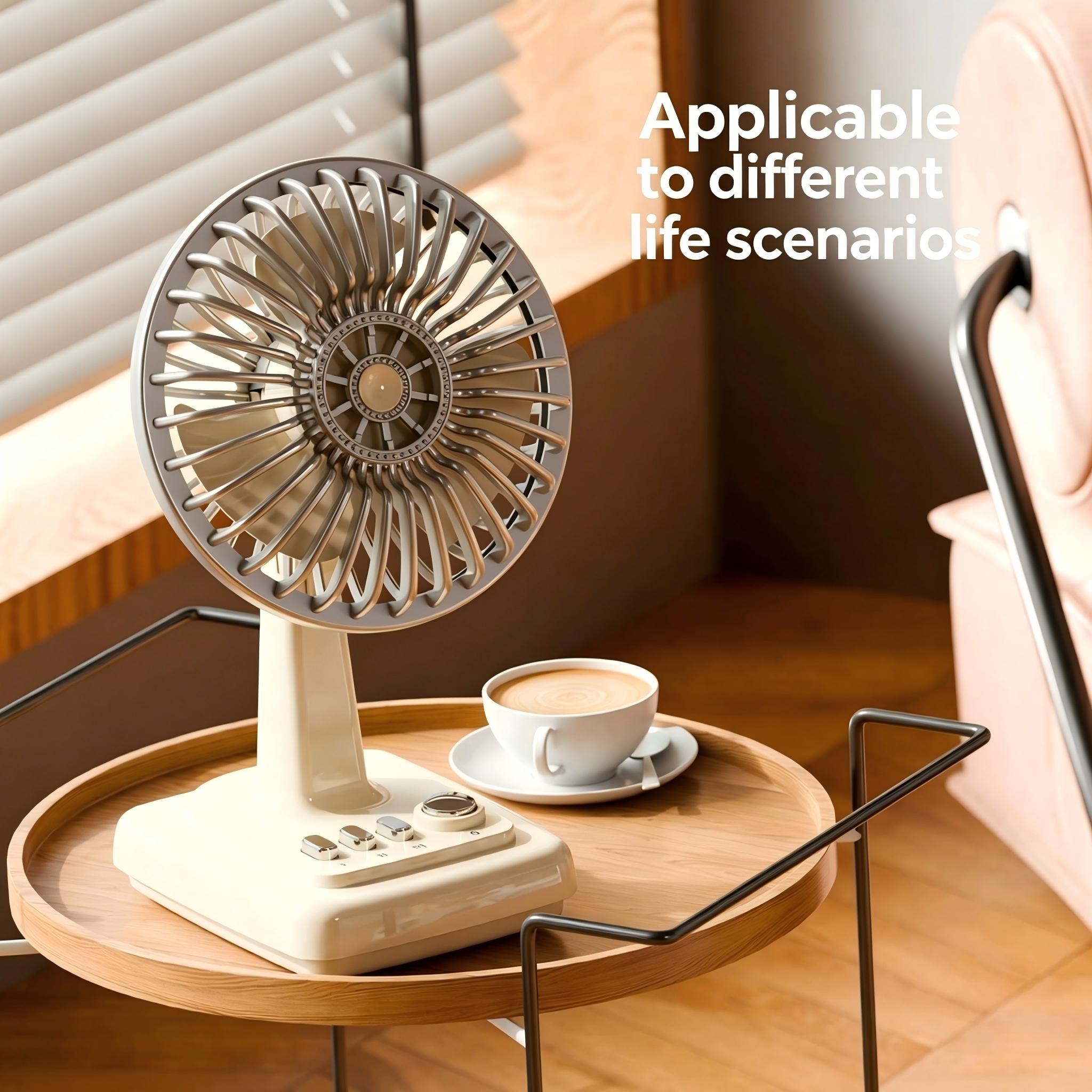 Retro Alloy Desktop Fan 3 Spee - Fan Desk Small Usb のレビューと価格