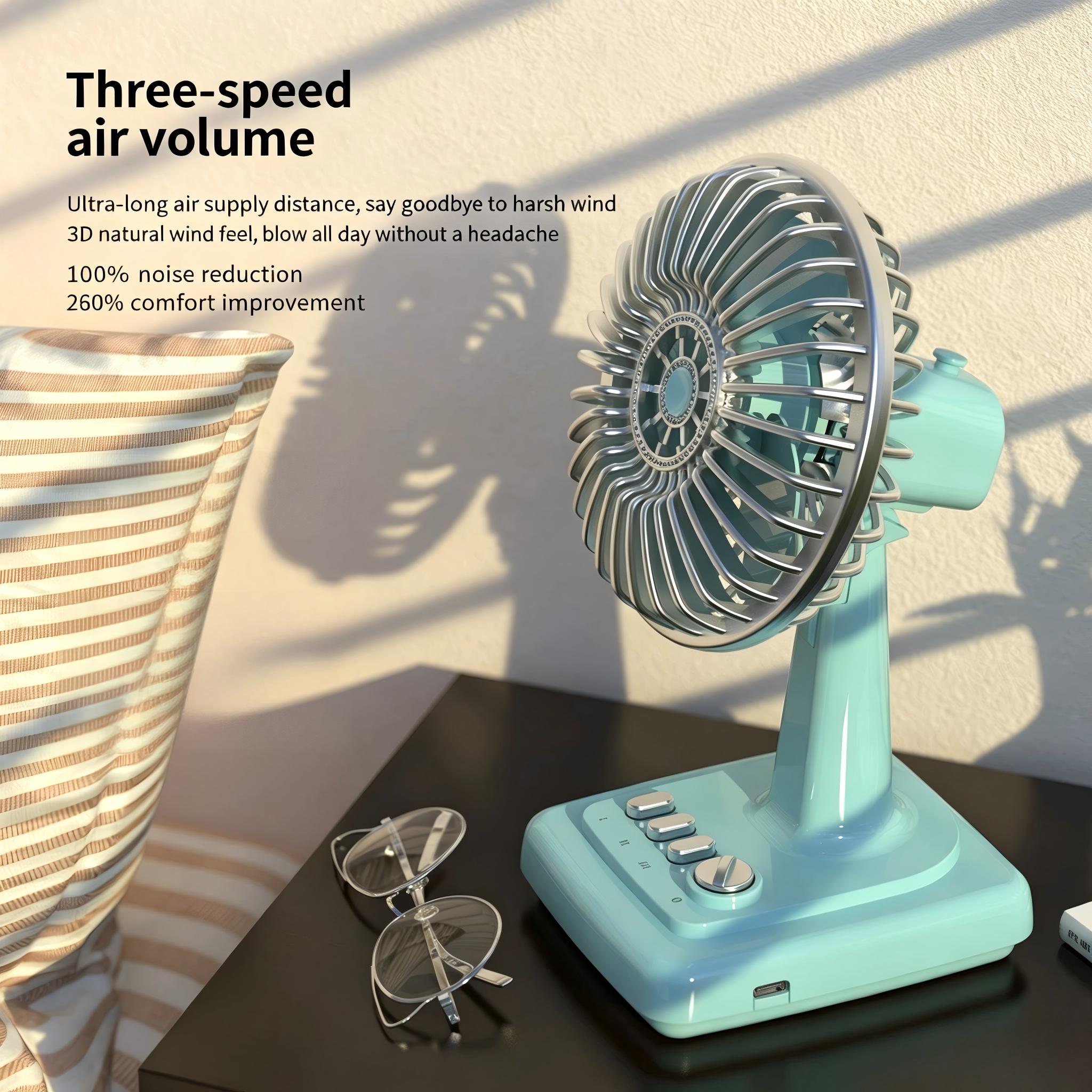 Retro Alloy Desktop Fan 3 Spee - Fan Desk Small Usb のレビューと価格