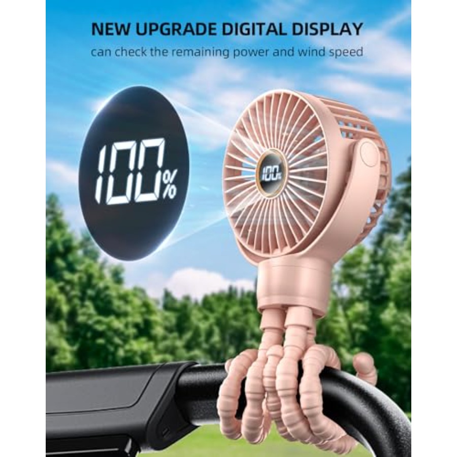Portable Stroller Fan, Persona - Fan Desk Small Usb のレビューと価格