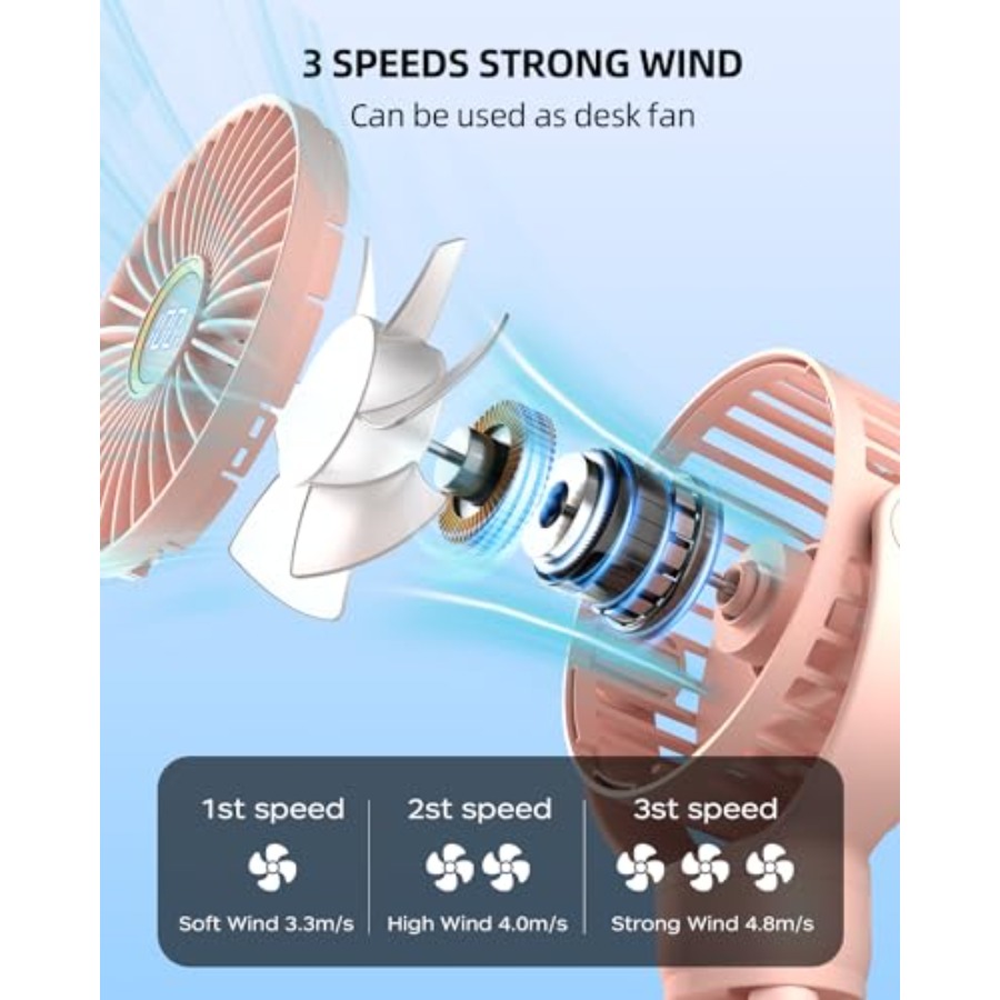 Portable Stroller Fan, Persona - Fan Desk Small Usb のレビューと価格