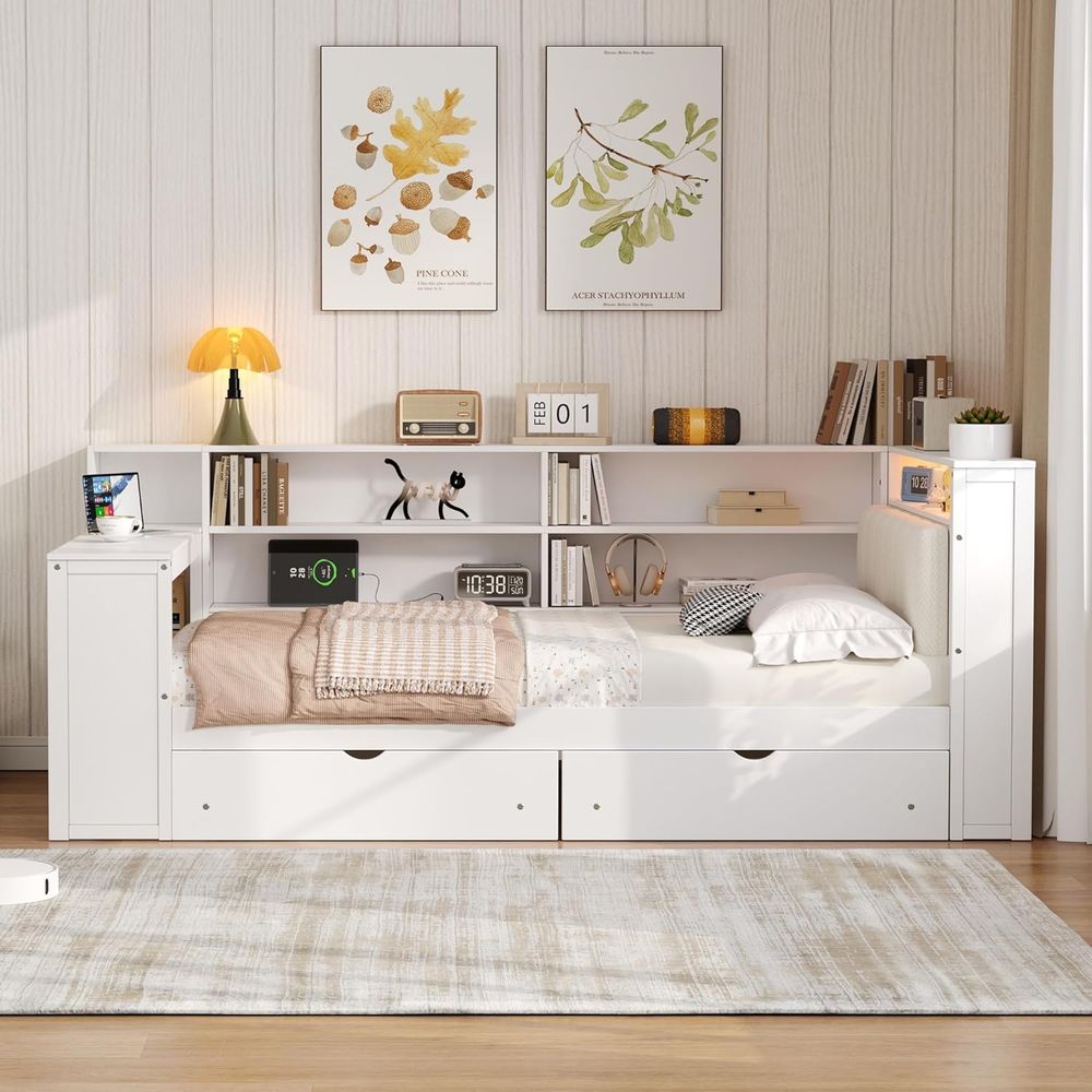 Full-Size Daybed with Storage, - Led Desk Light Usb のレビューと価格