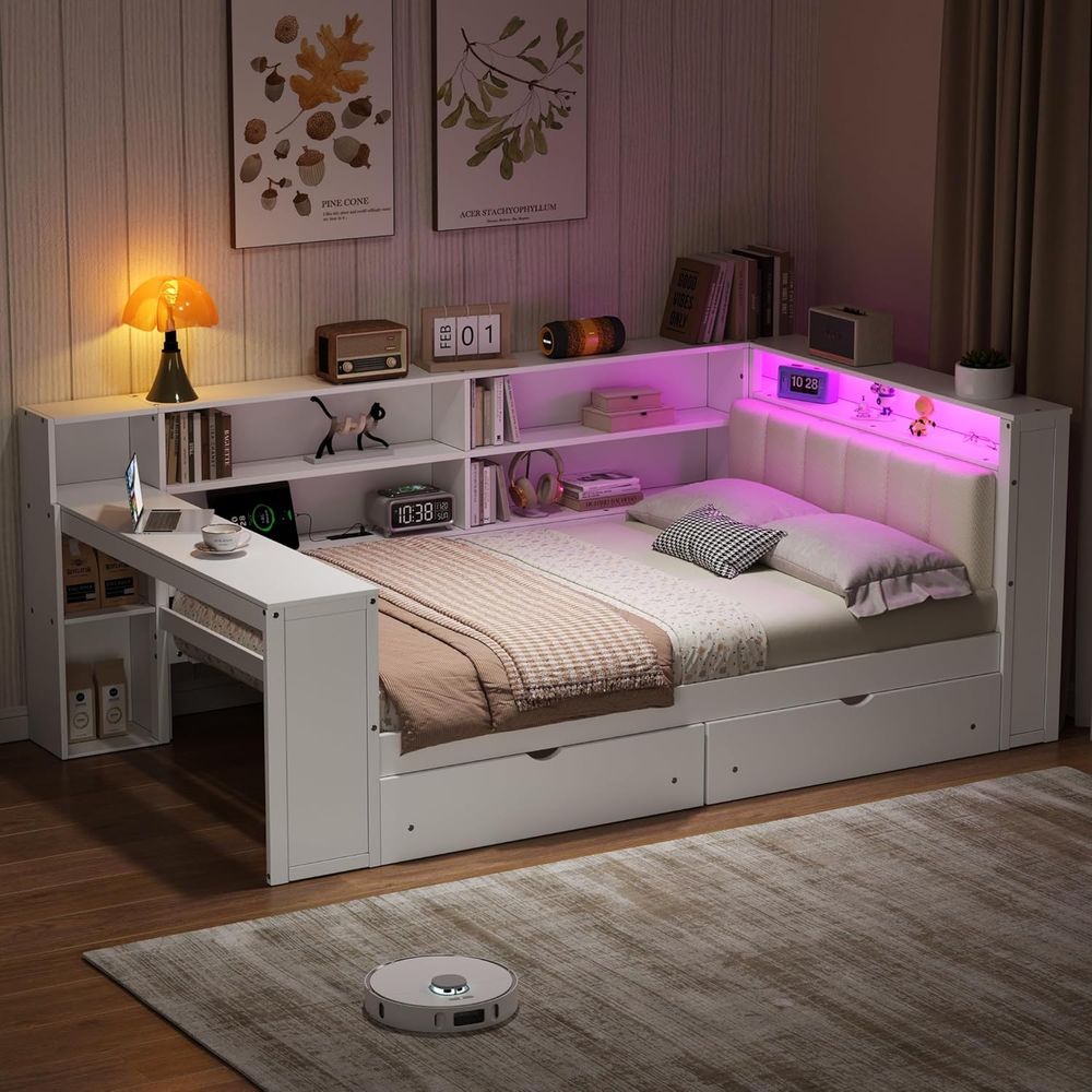 Full-Size Daybed with Storage, - Led Desk Light Usb のレビューと価格