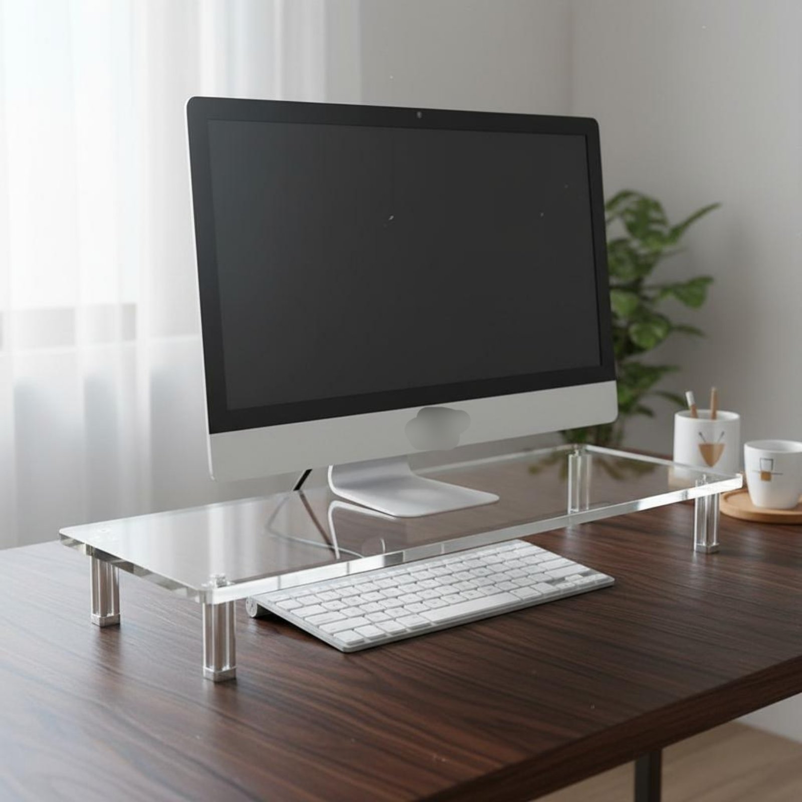 Acrylic Monitor Stand Easy to  - Desk Setup Riser のレビューと価格