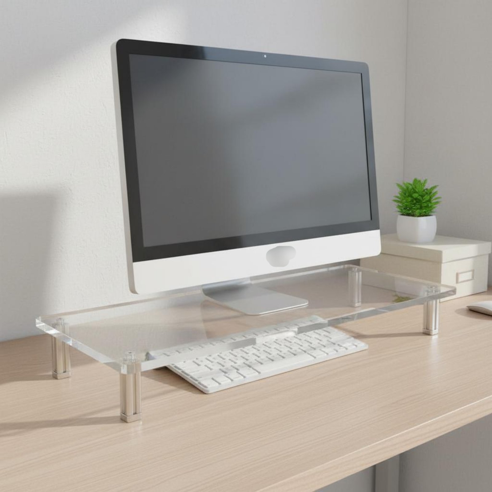 Acrylic Monitor Stand Easy to  - Desk Setup Riser のレビューと価格