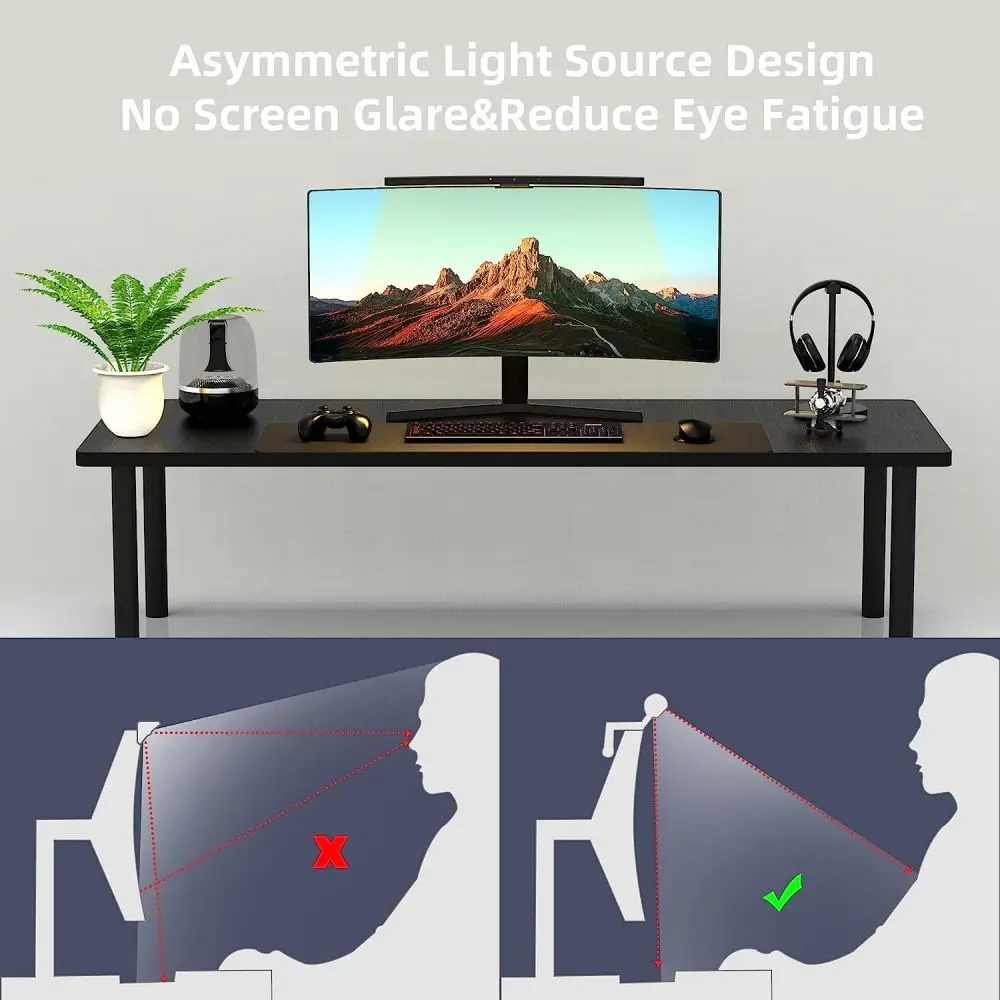 Curved Monitor Light Bar 3 Col - Desk Setup Room のレビューと価格