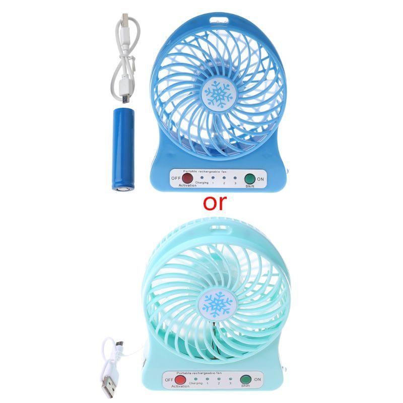 1PC USB Desktop Fan With 18650 - Fan Desk Small Usb のレビューと価格