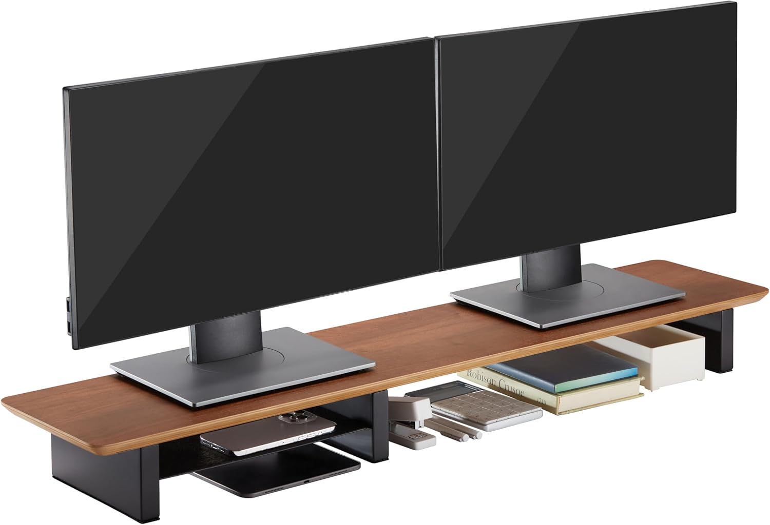 Large Walnut Monitor Stand for - Monitor Riser Wood のレビューと価格
