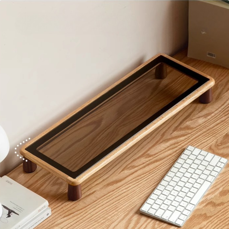 Solid Wood Desktop Monitor Sta - Monitor Riser Wood のレビューと価格